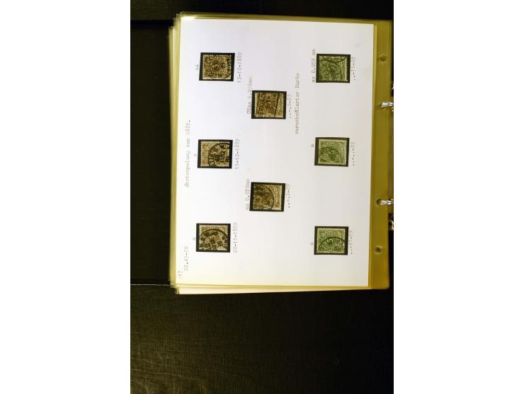 1890/1899, umfangreiche Spezialsammlung mit vielen Farben, Plattenfehlern, Zähnungs-Varianten, Zwischenstegpaaren, Einheiten,