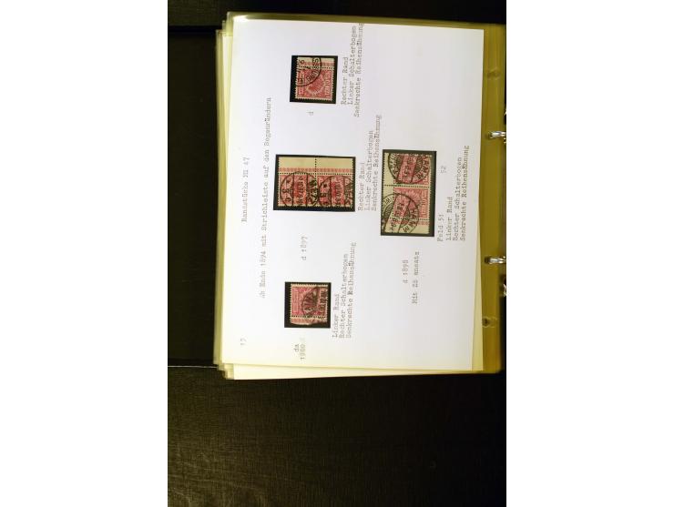 1890/1899, umfangreiche Spezialsammlung mit vielen Farben, Plattenfehlern, Zähnungs-Varianten, Zwischenstegpaaren, Einheiten,