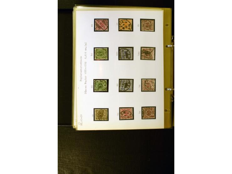 1890/1899, umfangreiche Spezialsammlung mit vielen Farben, Plattenfehlern, Zähnungs-Varianten, Zwischenstegpaaren, Einheiten,