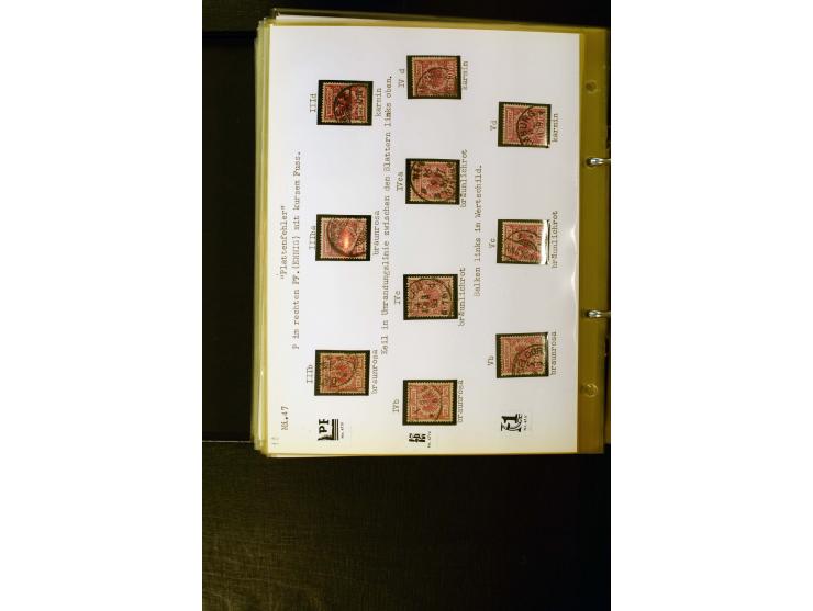 1890/1899, umfangreiche Spezialsammlung mit vielen Farben, Plattenfehlern, Zähnungs-Varianten, Zwischenstegpaaren, Einheiten,