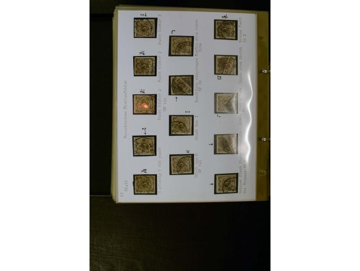 1890/1899, umfangreiche Spezialsammlung mit vielen Farben, Plattenfehlern, Zähnungs-Varianten, Zwischenstegpaaren, Einheiten,