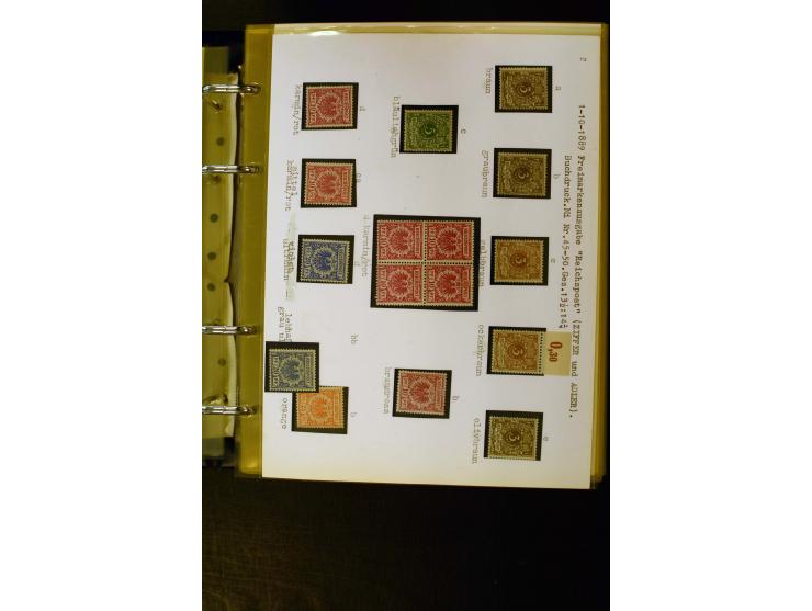 1890/1899, umfangreiche Spezialsammlung mit vielen Farben, Plattenfehlern, Zähnungs-Varianten, Zwischenstegpaaren, Einheiten,