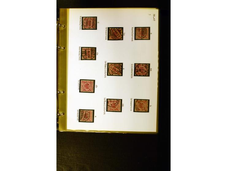 1890/1899, umfangreiche Spezialsammlung mit vielen Farben, Plattenfehlern, Zähnungs-Varianten, Zwischenstegpaaren, Einheiten,
