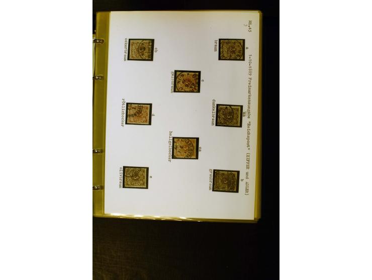 1890/1899, umfangreiche Spezialsammlung mit vielen Farben, Plattenfehlern, Zähnungs-Varianten, Zwischenstegpaaren, Einheiten,