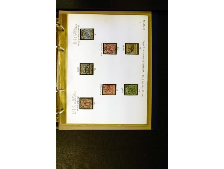 1890/1899, umfangreiche Spezialsammlung mit vielen Farben, Plattenfehlern, Zähnungs-Varianten, Zwischenstegpaaren, Einheiten,