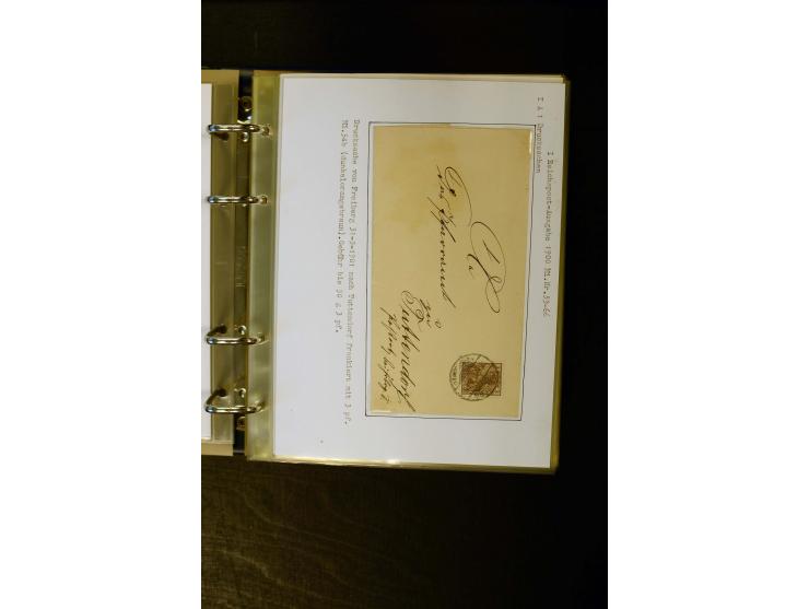1900/1918, umfangreiche meist gestempelte Sammlung mit u.a 4 Werten 5 M. Reichspost und Mi.-Nr. 92 Ib gestempelt (FA Jäschke-