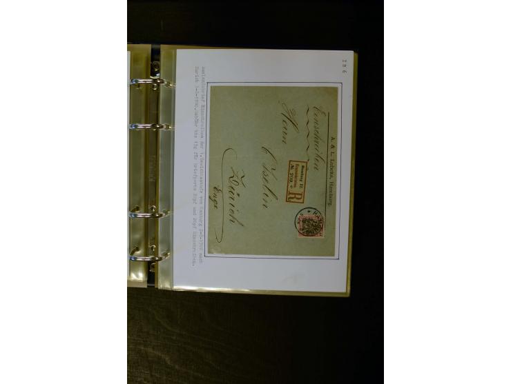 1900/1918, umfangreiche meist gestempelte Sammlung mit u.a 4 Werten 5 M. Reichspost und Mi.-Nr. 92 Ib gestempelt (FA Jäschke-