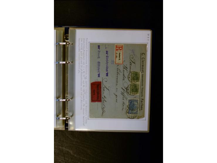 1900/1918, umfangreiche meist gestempelte Sammlung mit u.a 4 Werten 5 M. Reichspost und Mi.-Nr. 92 Ib gestempelt (FA Jäschke-