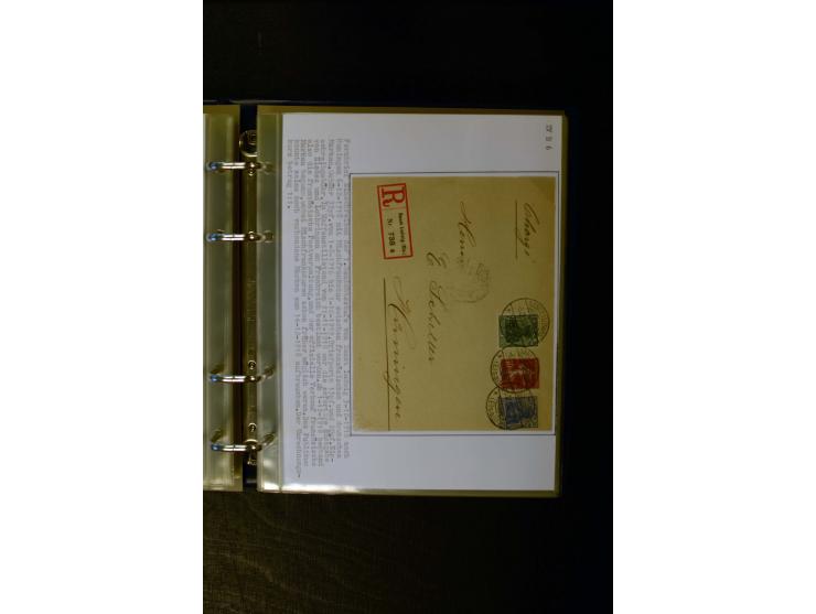 1900/1918, umfangreiche meist gestempelte Sammlung mit u.a 4 Werten 5 M. Reichspost und Mi.-Nr. 92 Ib gestempelt (FA Jäschke-