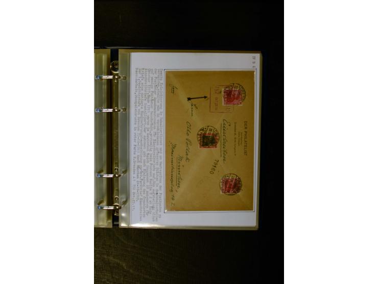 1900/1918, umfangreiche meist gestempelte Sammlung mit u.a 4 Werten 5 M. Reichspost und Mi.-Nr. 92 Ib gestempelt (FA Jäschke-
