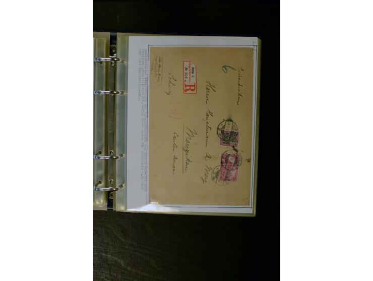 1900/1918, umfangreiche meist gestempelte Sammlung mit u.a 4 Werten 5 M. Reichspost und Mi.-Nr. 92 Ib gestempelt (FA Jäschke-
