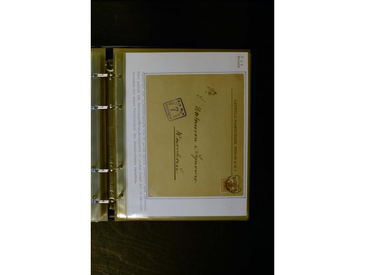1900/1918, umfangreiche meist gestempelte Sammlung mit u.a 4 Werten 5 M. Reichspost und Mi.-Nr. 92 Ib gestempelt (FA Jäschke-
