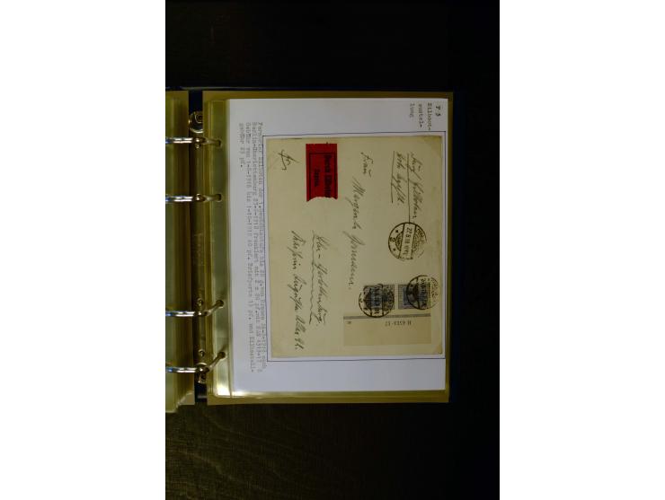 1900/1918, umfangreiche meist gestempelte Sammlung mit u.a 4 Werten 5 M. Reichspost und Mi.-Nr. 92 Ib gestempelt (FA Jäschke-