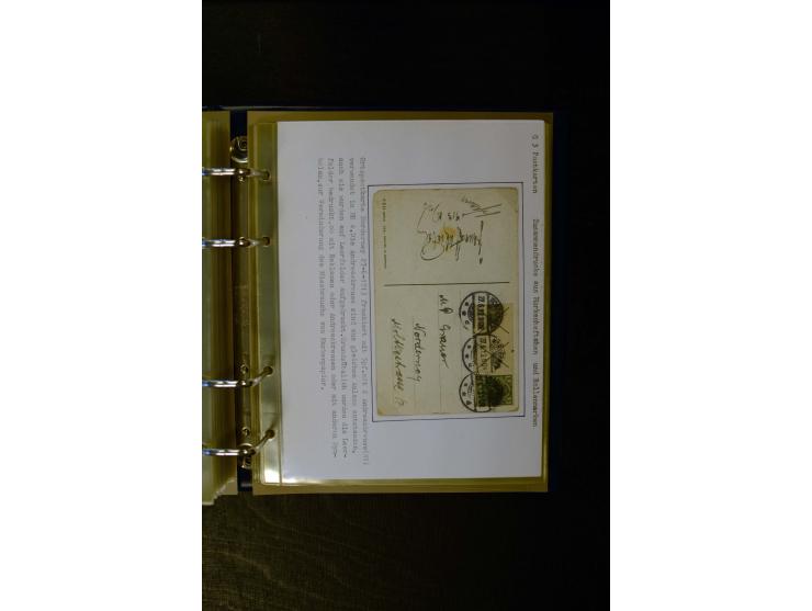 1900/1918, umfangreiche meist gestempelte Sammlung mit u.a 4 Werten 5 M. Reichspost und Mi.-Nr. 92 Ib gestempelt (FA Jäschke-