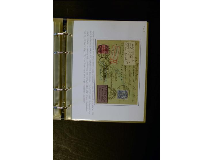 1900/1918, umfangreiche meist gestempelte Sammlung mit u.a 4 Werten 5 M. Reichspost und Mi.-Nr. 92 Ib gestempelt (FA Jäschke-