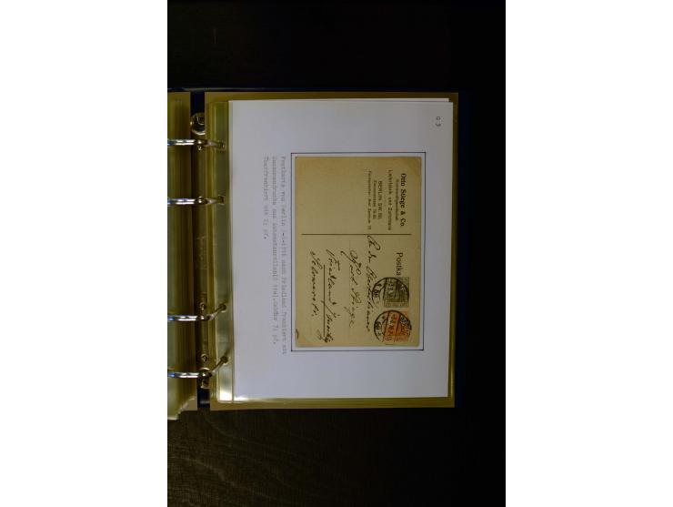 1900/1918, umfangreiche meist gestempelte Sammlung mit u.a 4 Werten 5 M. Reichspost und Mi.-Nr. 92 Ib gestempelt (FA Jäschke-