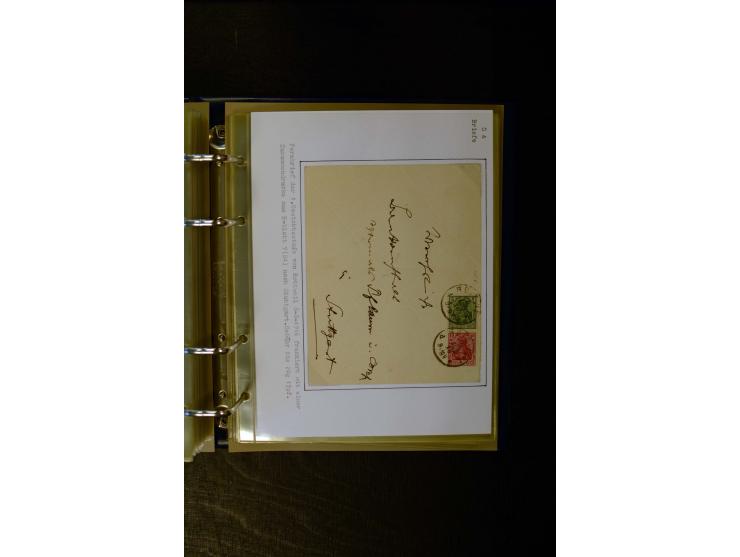 1900/1918, umfangreiche meist gestempelte Sammlung mit u.a 4 Werten 5 M. Reichspost und Mi.-Nr. 92 Ib gestempelt (FA Jäschke-