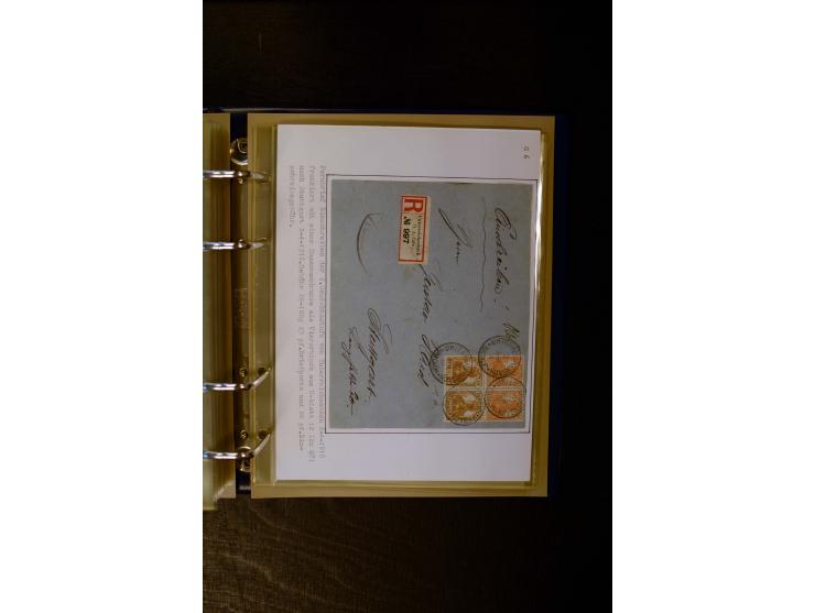 1900/1918, umfangreiche meist gestempelte Sammlung mit u.a 4 Werten 5 M. Reichspost und Mi.-Nr. 92 Ib gestempelt (FA Jäschke-