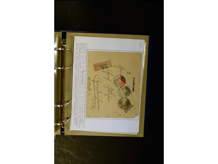 1900/1918, umfangreiche meist gestempelte Sammlung mit u.a 4 Werten 5 M. Reichspost und Mi.-Nr. 92 Ib gestempelt (FA Jäschke-