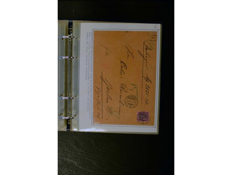 1900/1918, umfangreiche meist gestempelte Sammlung mit u.a 4 Werten 5 M. Reichspost und Mi.-Nr. 92 Ib gestempelt (FA Jäschke-