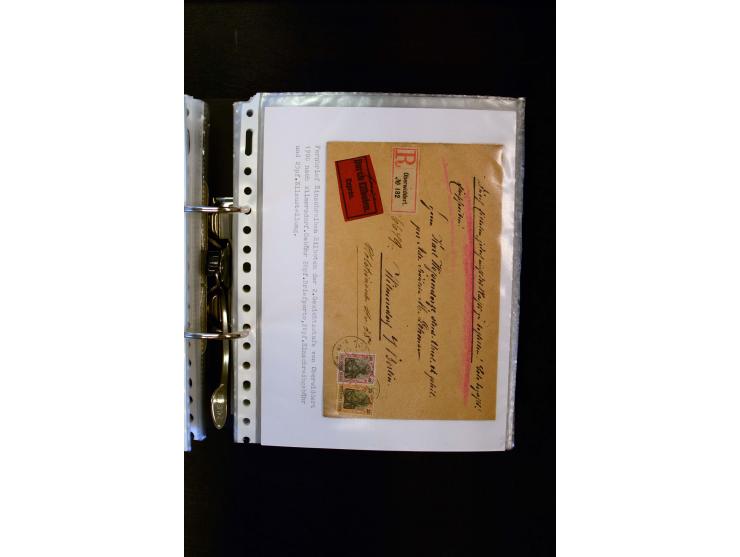 1900/1918, umfangreiche meist gestempelte Sammlung mit u.a 4 Werten 5 M. Reichspost und Mi.-Nr. 92 Ib gestempelt (FA Jäschke-