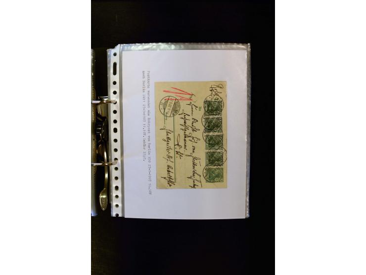 1900/1918, umfangreiche meist gestempelte Sammlung mit u.a 4 Werten 5 M. Reichspost und Mi.-Nr. 92 Ib gestempelt (FA Jäschke-