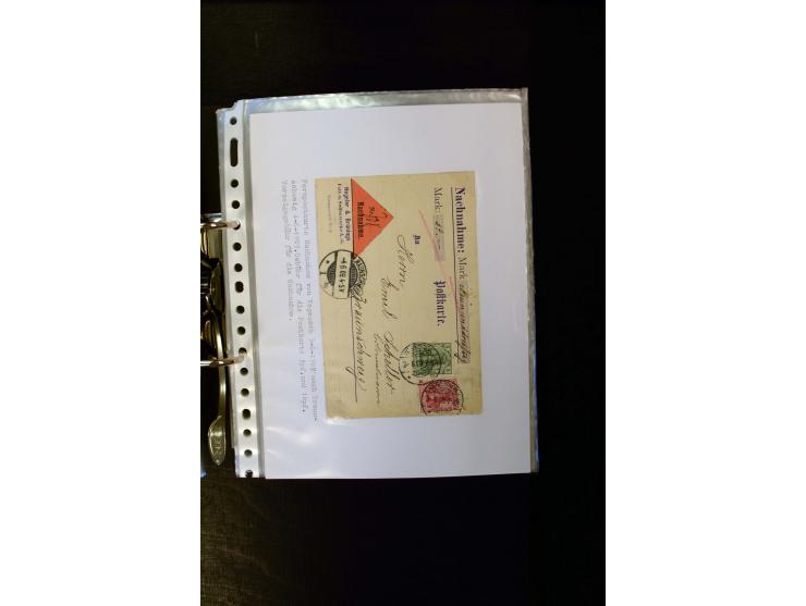 1900/1918, umfangreiche meist gestempelte Sammlung mit u.a 4 Werten 5 M. Reichspost und Mi.-Nr. 92 Ib gestempelt (FA Jäschke-