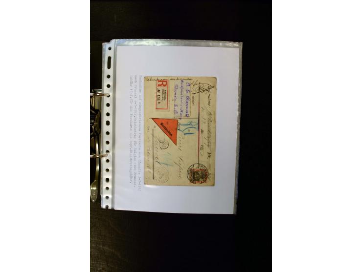 1900/1918, umfangreiche meist gestempelte Sammlung mit u.a 4 Werten 5 M. Reichspost und Mi.-Nr. 92 Ib gestempelt (FA Jäschke-