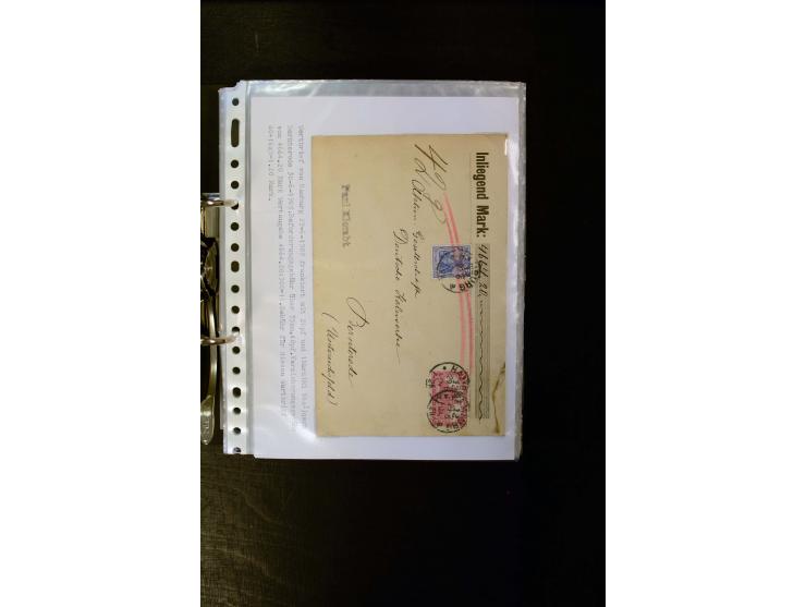 1900/1918, umfangreiche meist gestempelte Sammlung mit u.a 4 Werten 5 M. Reichspost und Mi.-Nr. 92 Ib gestempelt (FA Jäschke-