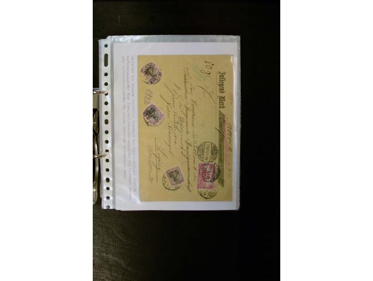 1900/1918, umfangreiche meist gestempelte Sammlung mit u.a 4 Werten 5 M. Reichspost und Mi.-Nr. 92 Ib gestempelt (FA Jäschke-