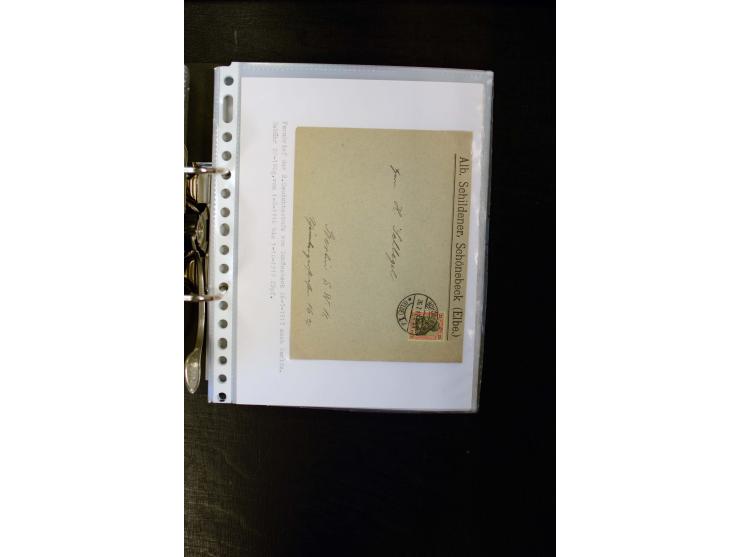 1900/1918, umfangreiche meist gestempelte Sammlung mit u.a 4 Werten 5 M. Reichspost und Mi.-Nr. 92 Ib gestempelt (FA Jäschke-