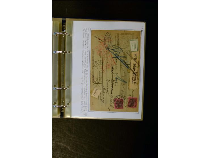 1900/1918, umfangreiche meist gestempelte Sammlung mit u.a 4 Werten 5 M. Reichspost und Mi.-Nr. 92 Ib gestempelt (FA Jäschke-