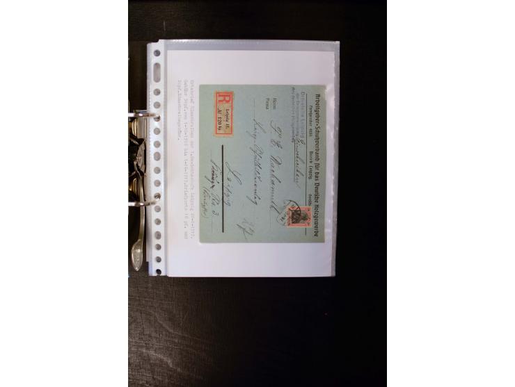1900/1918, umfangreiche meist gestempelte Sammlung mit u.a 4 Werten 5 M. Reichspost und Mi.-Nr. 92 Ib gestempelt (FA Jäschke-