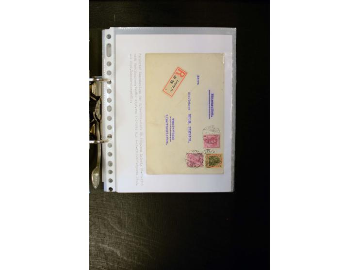 1900/1918, umfangreiche meist gestempelte Sammlung mit u.a 4 Werten 5 M. Reichspost und Mi.-Nr. 92 Ib gestempelt (FA Jäschke-