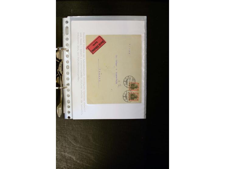 1900/1918, umfangreiche meist gestempelte Sammlung mit u.a 4 Werten 5 M. Reichspost und Mi.-Nr. 92 Ib gestempelt (FA Jäschke-