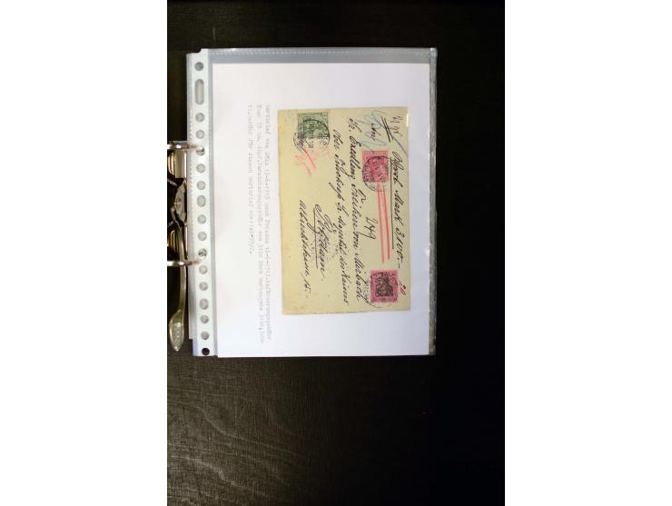 1900/1918, umfangreiche meist gestempelte Sammlung mit u.a 4 Werten 5 M. Reichspost und Mi.-Nr. 92 Ib gestempelt (FA Jäschke-