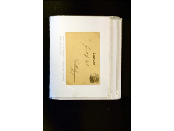 1900/1918, umfangreiche meist gestempelte Sammlung mit u.a 4 Werten 5 M. Reichspost und Mi.-Nr. 92 Ib gestempelt (FA Jäschke-