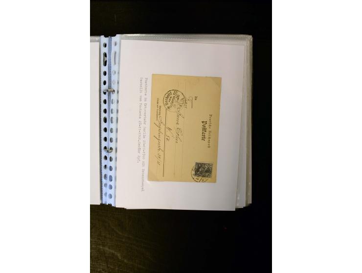 1900/1918, umfangreiche meist gestempelte Sammlung mit u.a 4 Werten 5 M. Reichspost und Mi.-Nr. 92 Ib gestempelt (FA Jäschke-