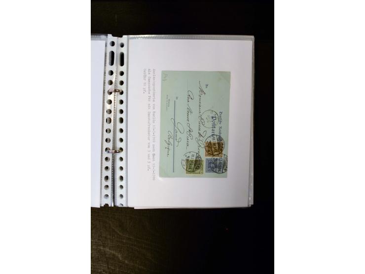 1900/1918, umfangreiche meist gestempelte Sammlung mit u.a 4 Werten 5 M. Reichspost und Mi.-Nr. 92 Ib gestempelt (FA Jäschke-