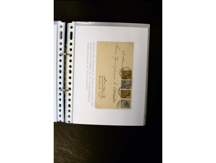 1900/1918, umfangreiche meist gestempelte Sammlung mit u.a 4 Werten 5 M. Reichspost und Mi.-Nr. 92 Ib gestempelt (FA Jäschke-
