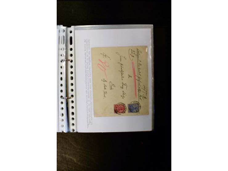 1900/1918, umfangreiche meist gestempelte Sammlung mit u.a 4 Werten 5 M. Reichspost und Mi.-Nr. 92 Ib gestempelt (FA Jäschke-