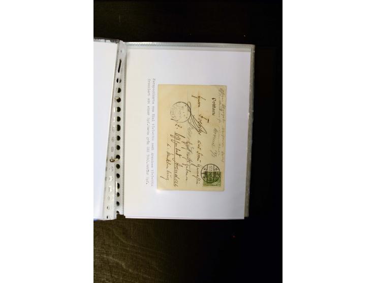 1900/1918, umfangreiche meist gestempelte Sammlung mit u.a 4 Werten 5 M. Reichspost und Mi.-Nr. 92 Ib gestempelt (FA Jäschke-