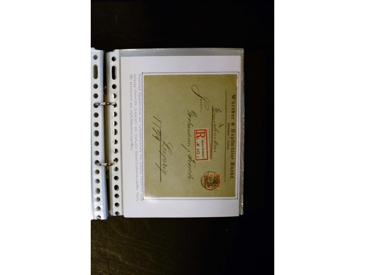 1900/1918, umfangreiche meist gestempelte Sammlung mit u.a 4 Werten 5 M. Reichspost und Mi.-Nr. 92 Ib gestempelt (FA Jäschke-