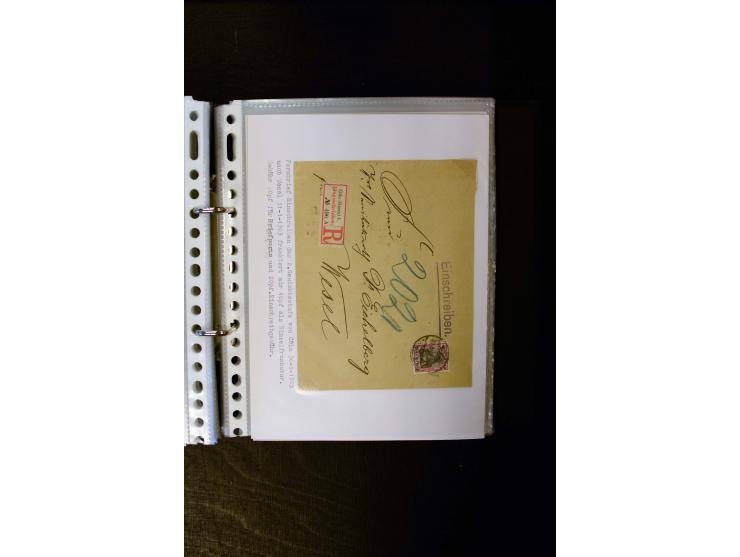 1900/1918, umfangreiche meist gestempelte Sammlung mit u.a 4 Werten 5 M. Reichspost und Mi.-Nr. 92 Ib gestempelt (FA Jäschke-