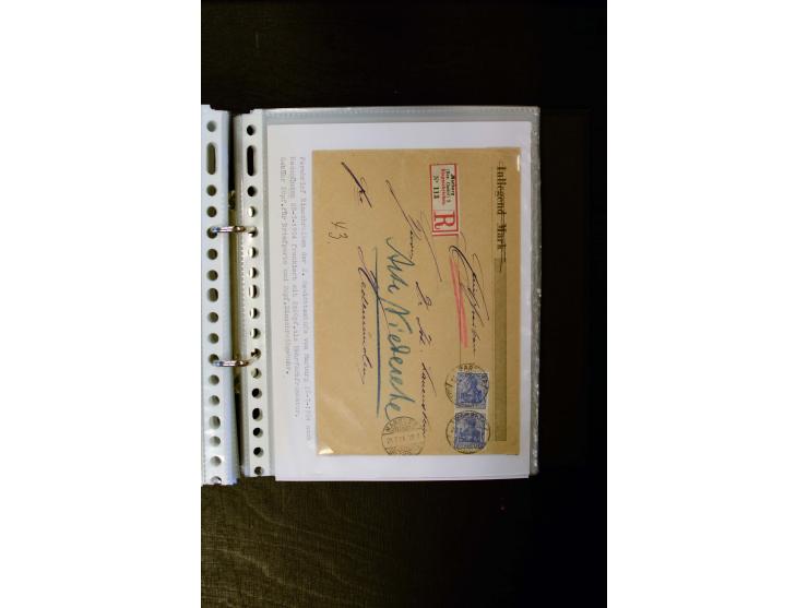 1900/1918, umfangreiche meist gestempelte Sammlung mit u.a 4 Werten 5 M. Reichspost und Mi.-Nr. 92 Ib gestempelt (FA Jäschke-