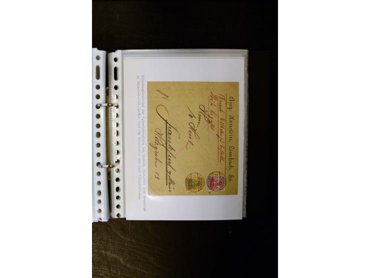 1900/1918, umfangreiche meist gestempelte Sammlung mit u.a 4 Werten 5 M. Reichspost und Mi.-Nr. 92 Ib gestempelt (FA Jäschke-