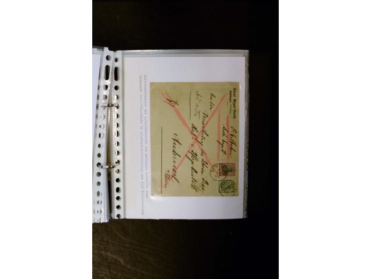 1900/1918, umfangreiche meist gestempelte Sammlung mit u.a 4 Werten 5 M. Reichspost und Mi.-Nr. 92 Ib gestempelt (FA Jäschke-