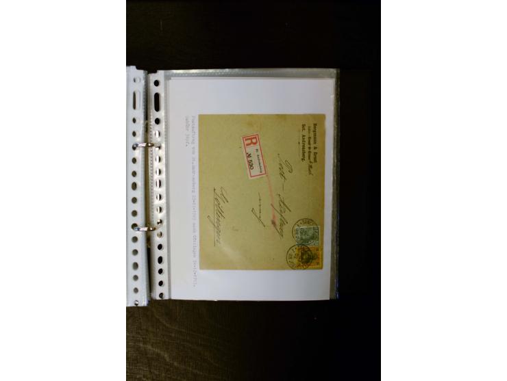 1900/1918, umfangreiche meist gestempelte Sammlung mit u.a 4 Werten 5 M. Reichspost und Mi.-Nr. 92 Ib gestempelt (FA Jäschke-