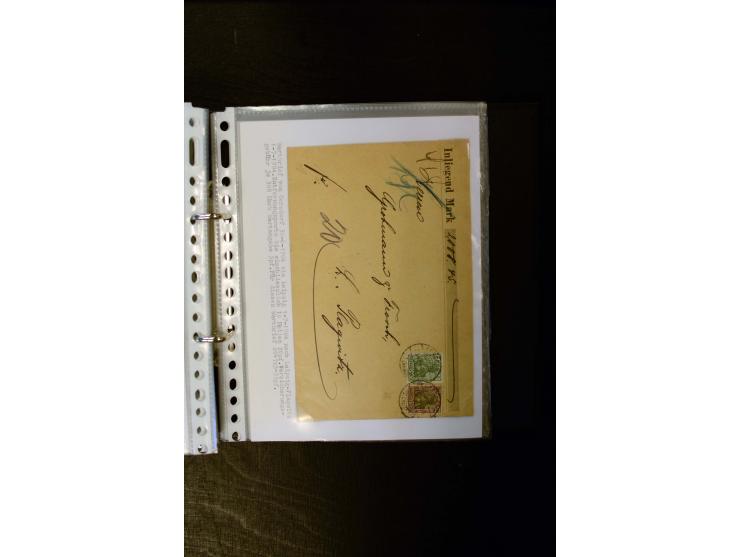 1900/1918, umfangreiche meist gestempelte Sammlung mit u.a 4 Werten 5 M. Reichspost und Mi.-Nr. 92 Ib gestempelt (FA Jäschke-