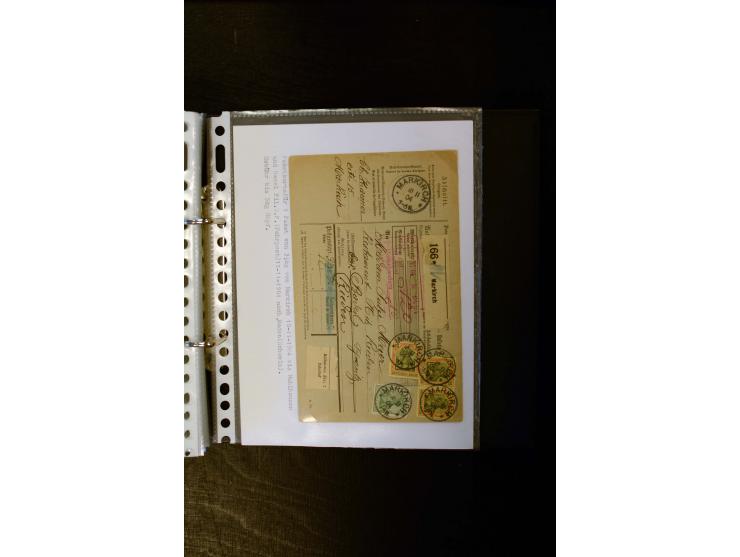1900/1918, umfangreiche meist gestempelte Sammlung mit u.a 4 Werten 5 M. Reichspost und Mi.-Nr. 92 Ib gestempelt (FA Jäschke-